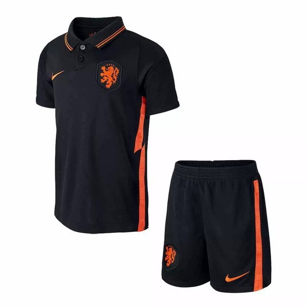Camiseta Países Bajos Segunda Equipación Niños 2020 Negro